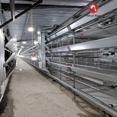 Full Automatic H-Type Broiler Chicken Cage Hot-Dip Galvanized High-Density Poultry Farming Equipment