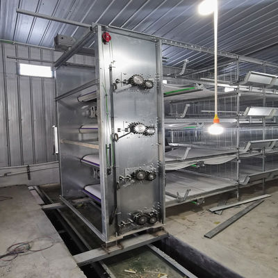 H-Typ Batteriekäfigsystem mit Heißdippverzinkung, automatischem Füttertrog und stapelbarem modularen Design für kommerzielle Farmen
